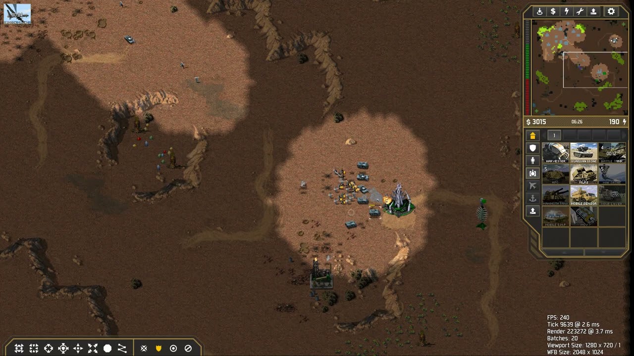 OpenRA Combined Arms - ARC vs Traveler-59 (Very Hard AI difficulty)