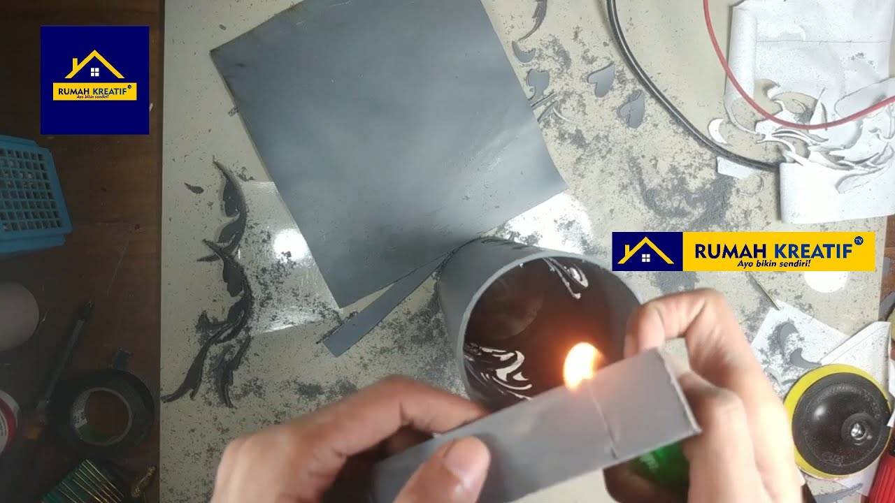 Kerajinan pipa pvc membuat lampu hias gantung untuk teras rumah - lampu dari pipa paralon