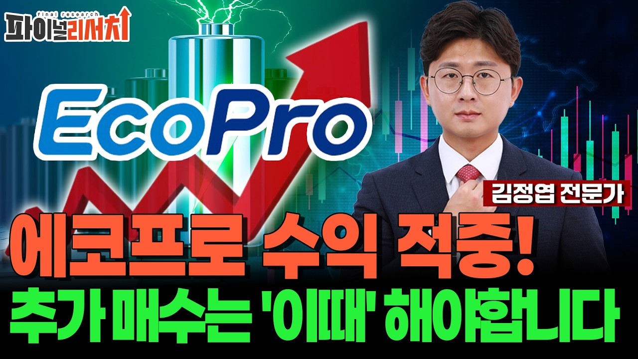 에코프로 15% 급등! 비중은 이때 늘려야 합니다!