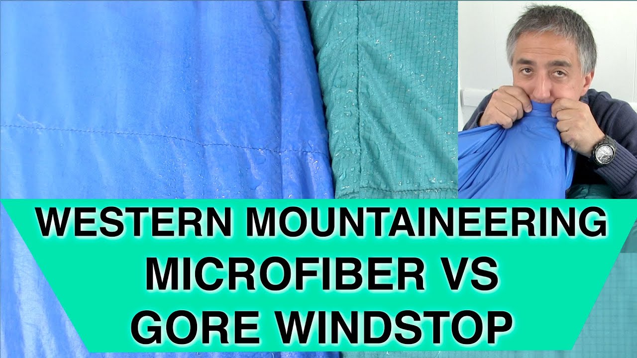 Microfiber vs Gore WindStop GWS Western Mountaineering Sleeping Bag Fabric