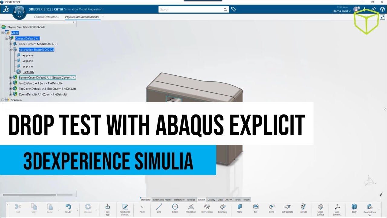 3DEXPERIENCE SIMULIA - Drop Test with ABAQUS Explicit