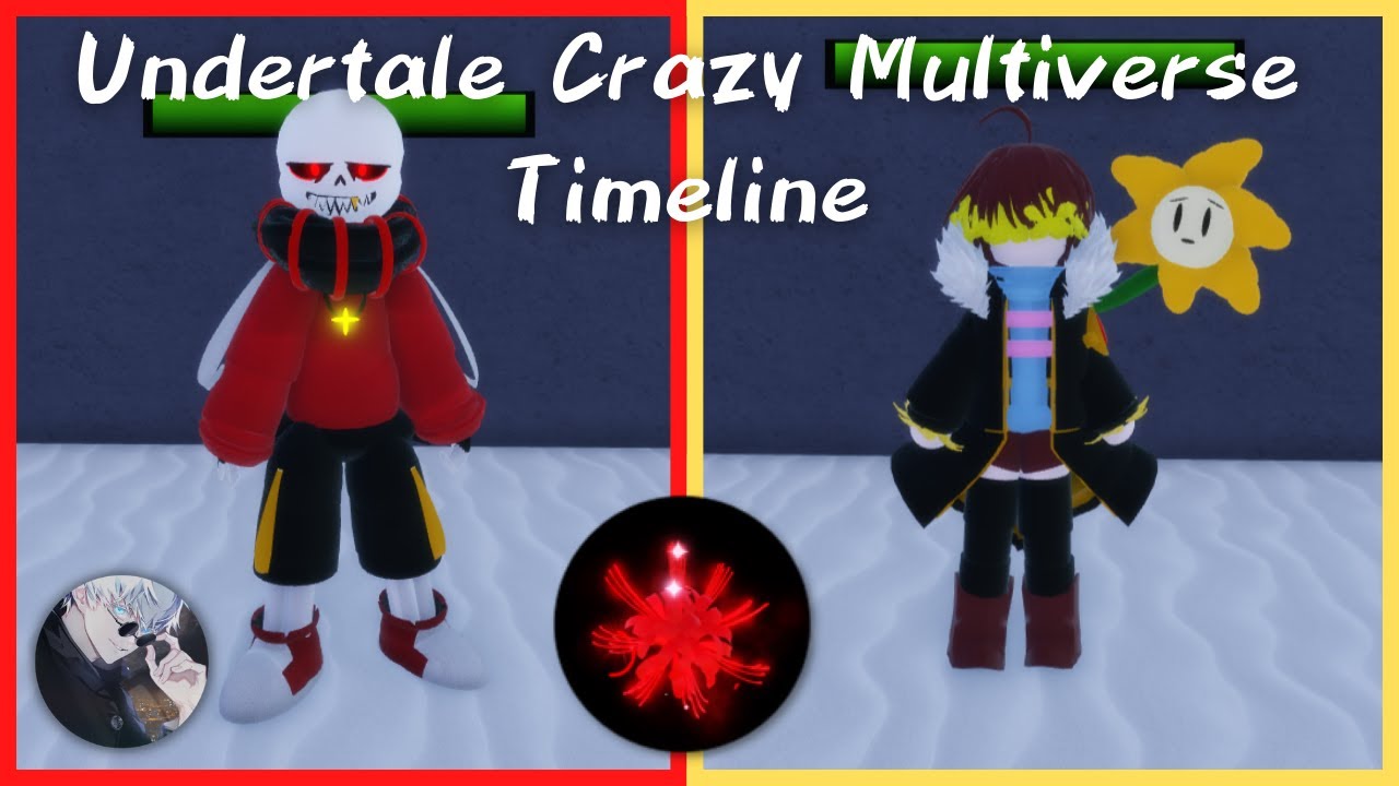 FlowerFell Sans & FlowerFell Frisk┃Showcase┃Undertale Crazy Multiverse Timeline【DylanOwO】