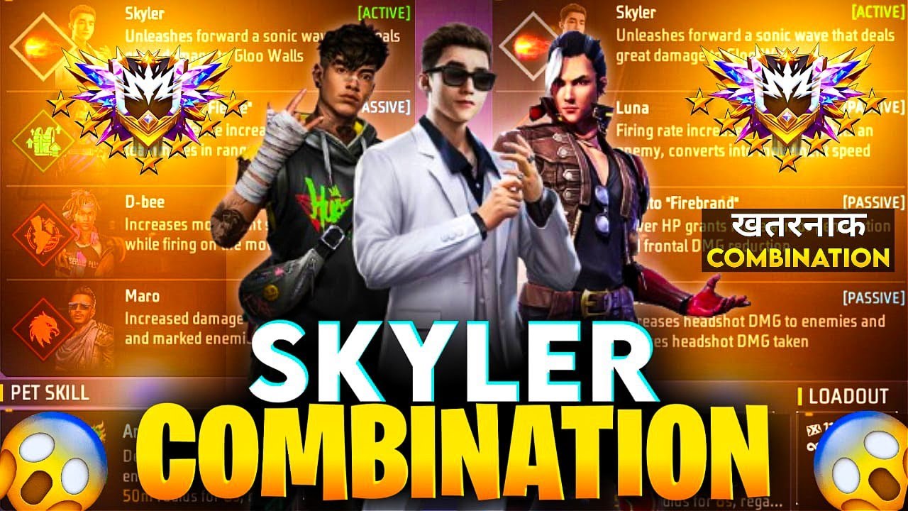 SKYLER (BEST) COMBINATION | BR RANK BEST CHARACTER COMBINATION | SKYLER CHARACTER COMBINATION 