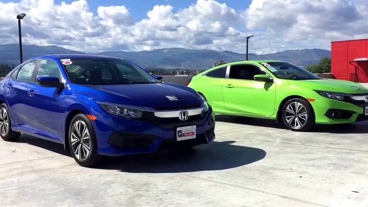 NEW 2016 Civic LX vs EX-T comparison - Harmony Honda - Kelowna, BC