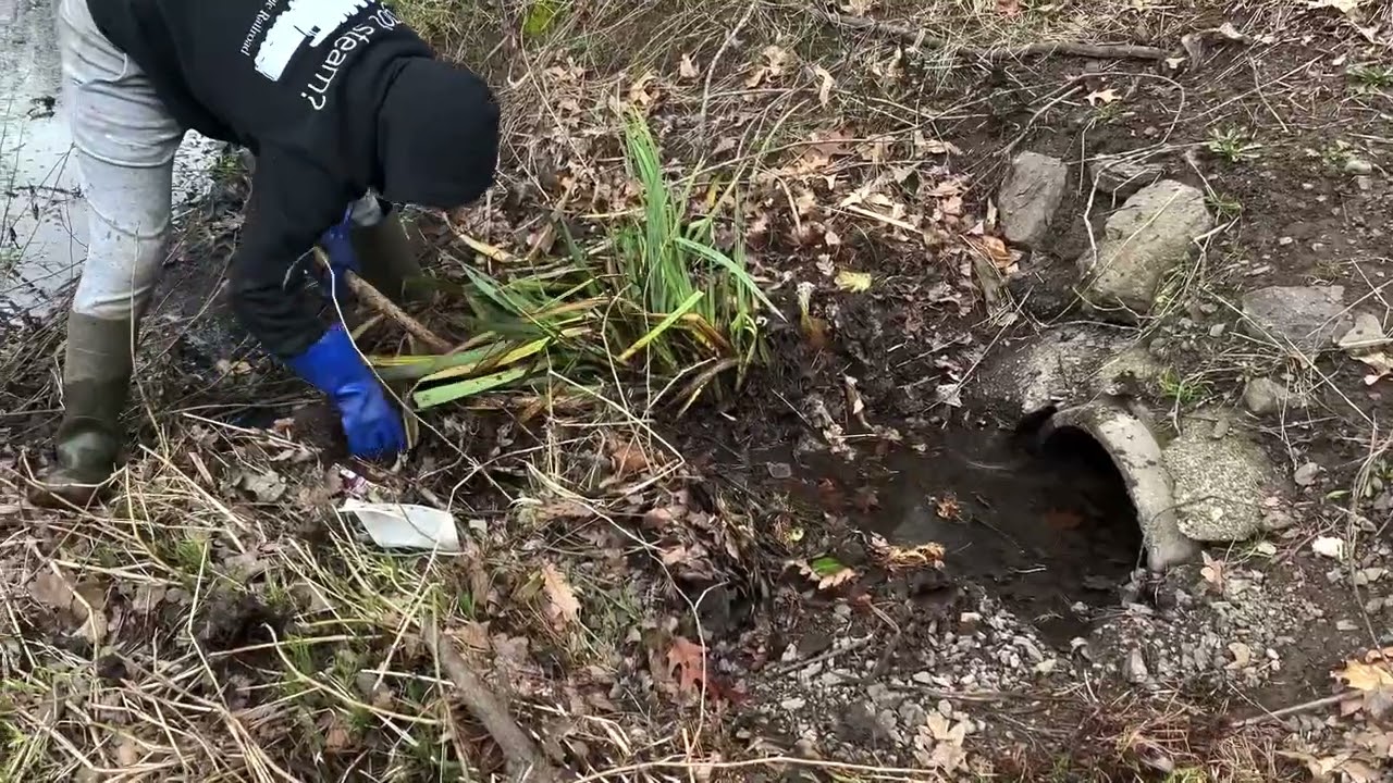 Unclogging Creek Culvert