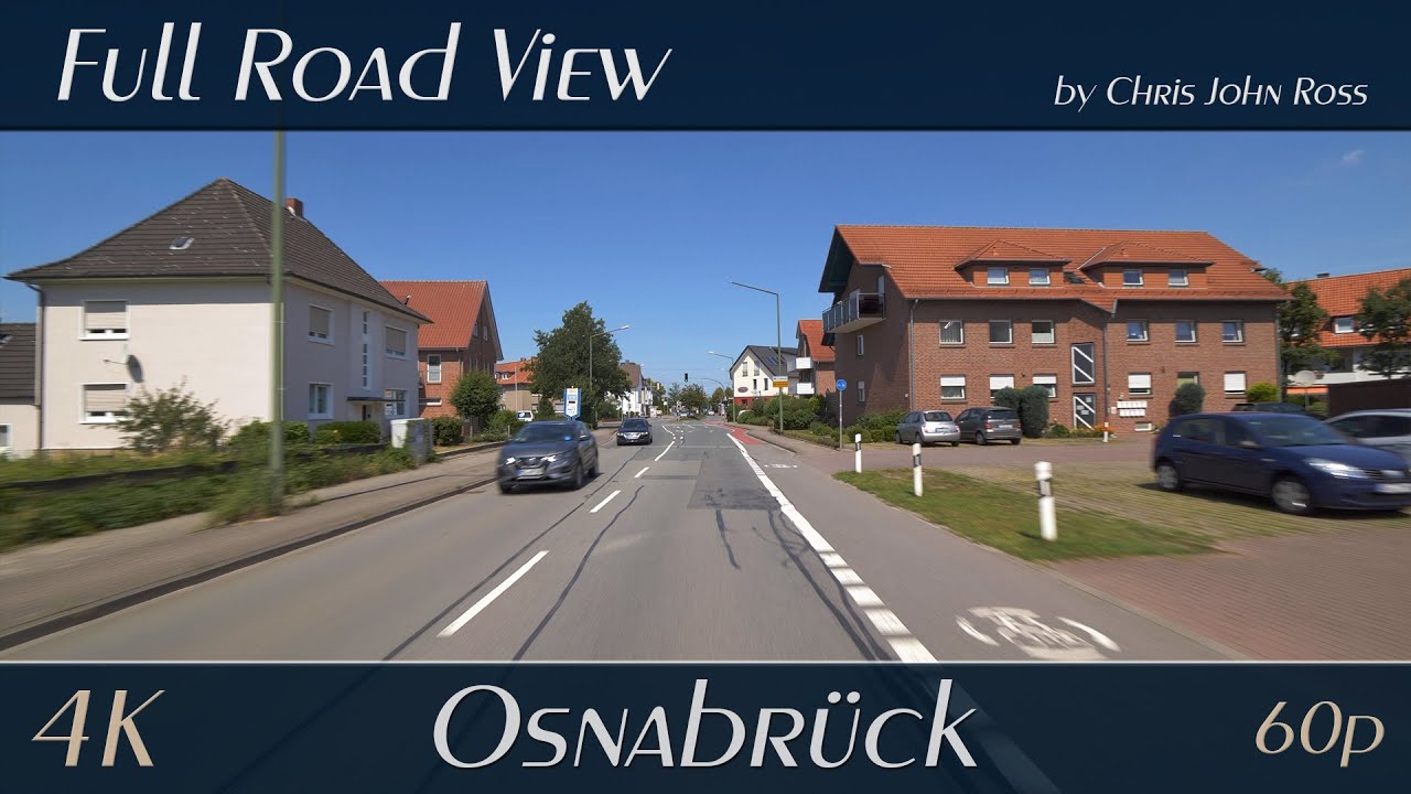 Osnabr&uuml;ck, Germany: Voxtrup - Meller Landstra&szlig;e, Hannoversche Stra&szlig;e - 4K (2160p/60p) Ultra HD