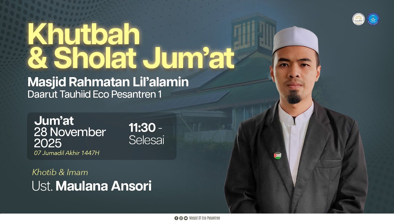 🛑LIVE Khutbah Jumat Masjid DT Eco | Ust. Maulana Anshori