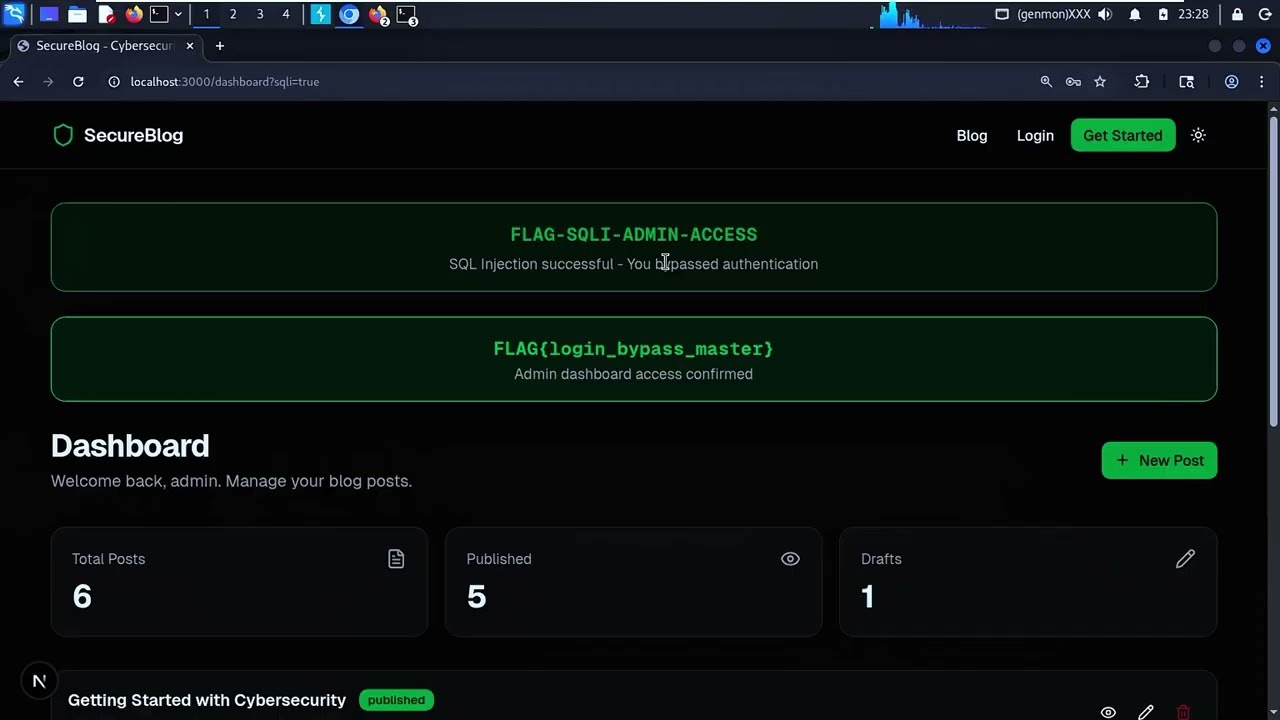 Hacked My Own Vulnerable Blog App | SQL Injection, XSS & IDOR Explored