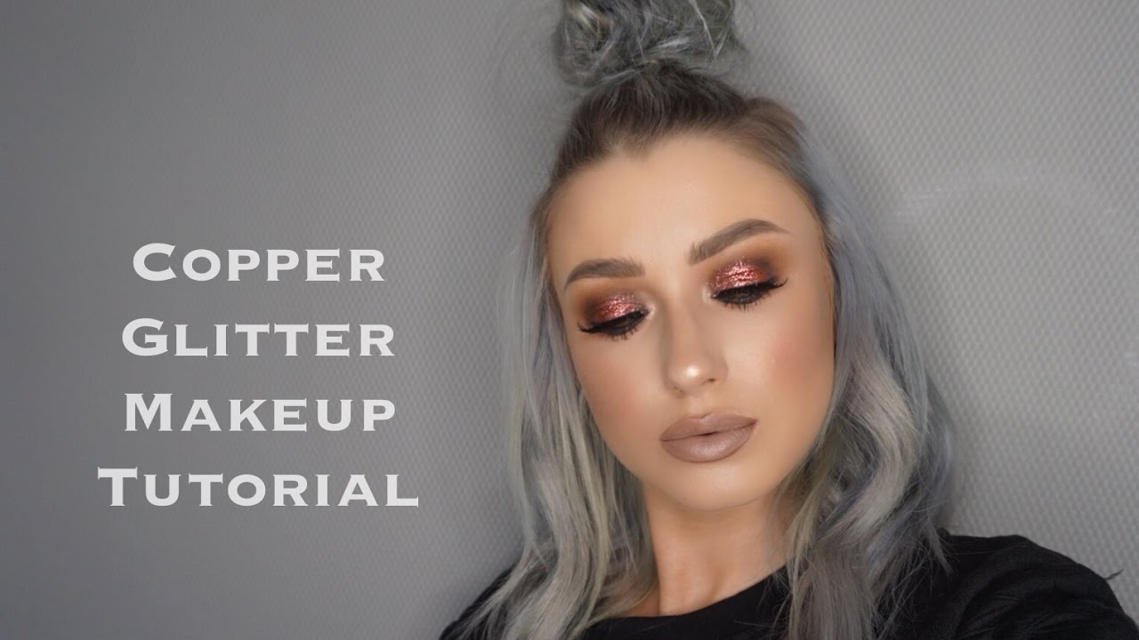 Copper GLITTER makeup tutorial | LOLALINER