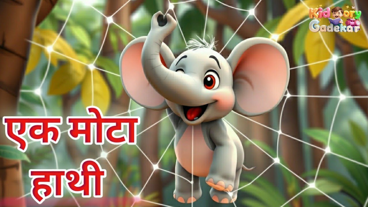 एक मोटा हाथी- Full Rhymes in Hindi | Ek Mota Hathi | Kids | KidStory Gadekar @LittleTreehouseIndia 
