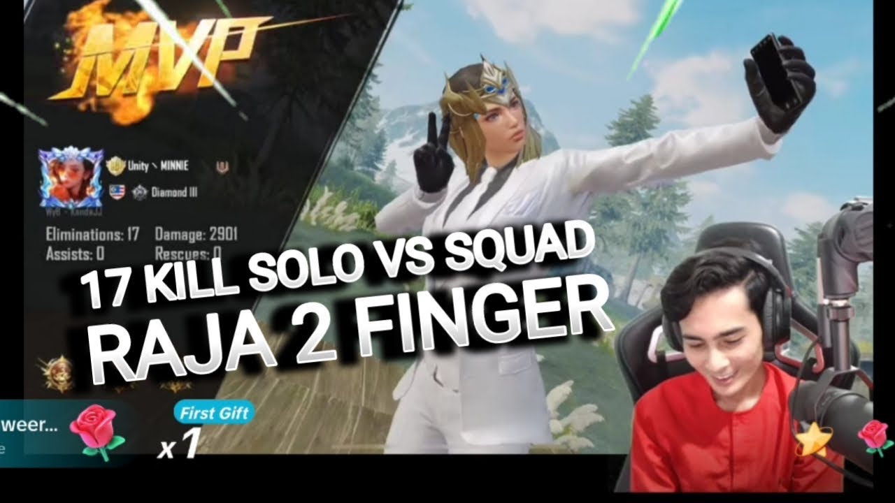 17 KILL SOLO VS SQUAD !! RAJA 2 FINGER ARIFBAKHTIAR