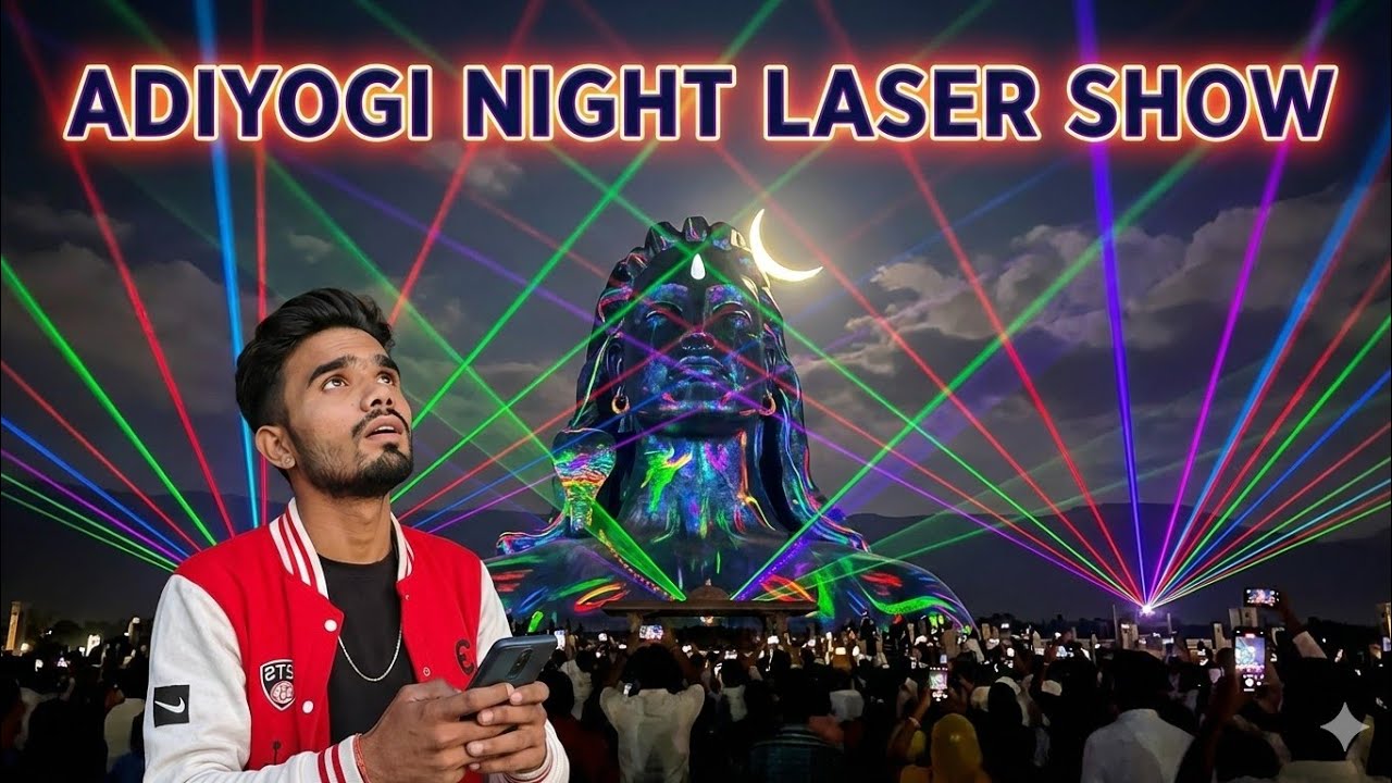 Adiyogi 🥰 Night 3D Show Bangalore Full Vlog#adiyogi#isha#ishafoundation#banglore#sandeepvlog77