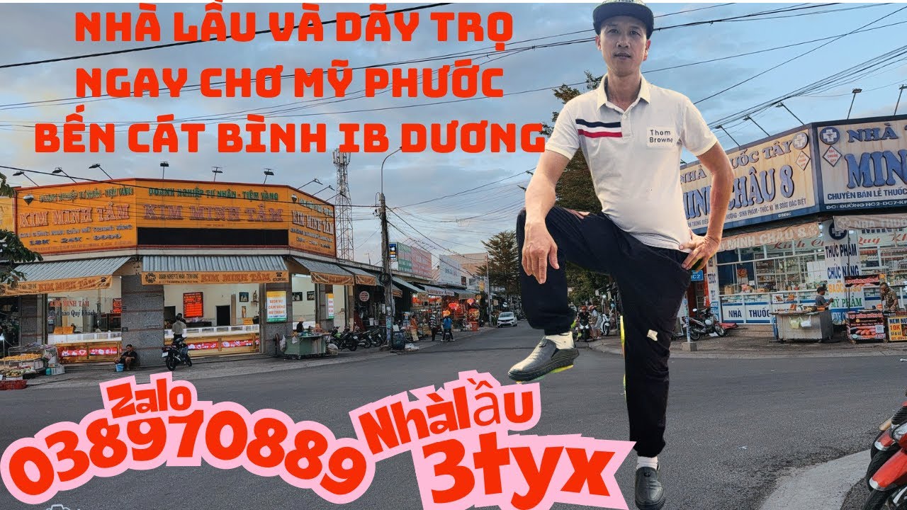 Bán nhà lầu kèm dãy trọ vị trí trung tâm kinh doanh bến cát bình dương 5x30 sổ riêng thổ cư 100%
