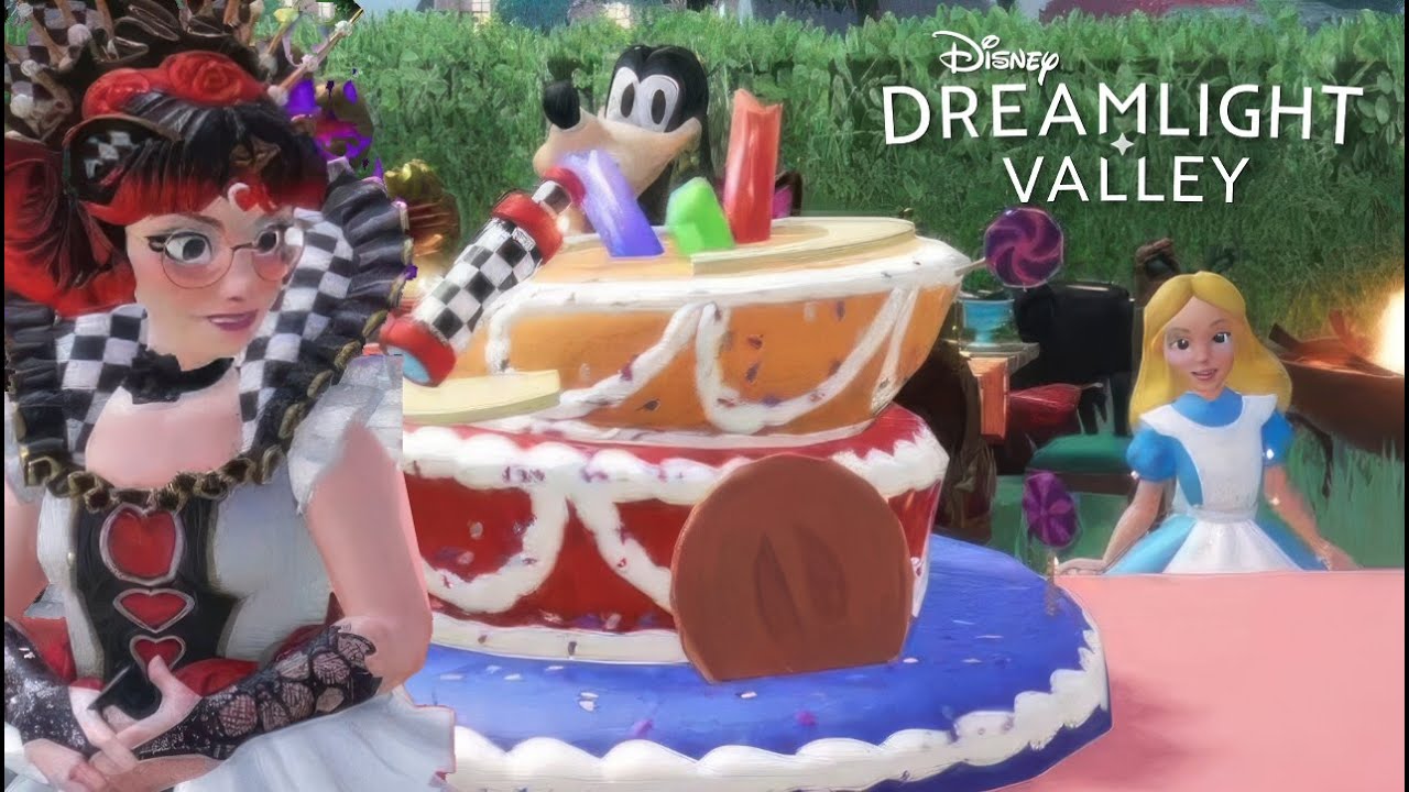 Disney Dreamlight Valley Alice Level 10 Friendship Quest: A Very Merry Unbirthday