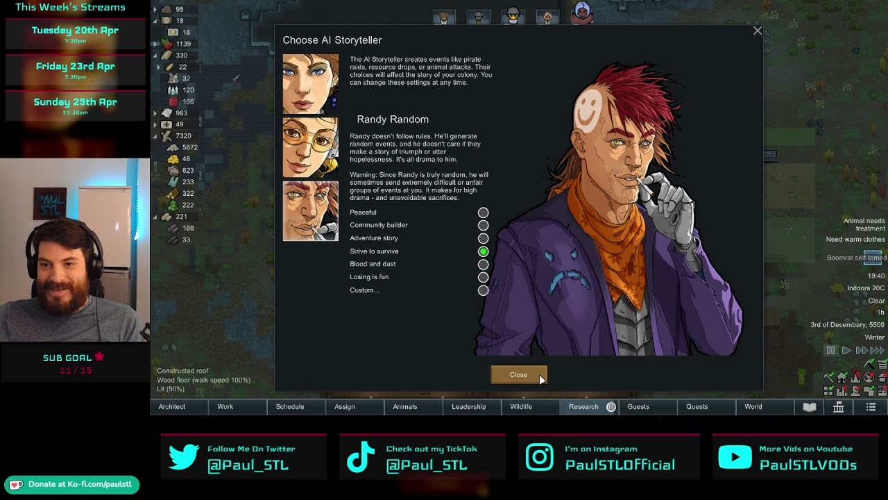 A Grim reality Part 2 - RimWorld - Randy Random Permadeath Mods - Stream VOD
