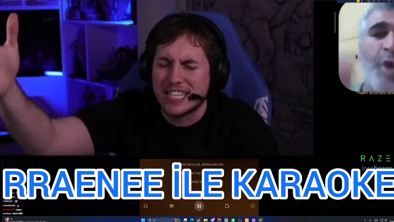 RRAENEE Karaoke Uygulamasında Canlı Düet Yapıyor Müzik Söylüyor