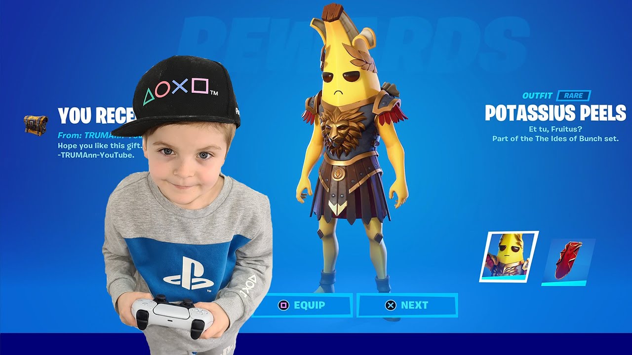 TRUMAnn Gives His 7 Year Old Kid POTASSIUS PEELS (New Fortnite Peely Skin) New item Shop Today!
