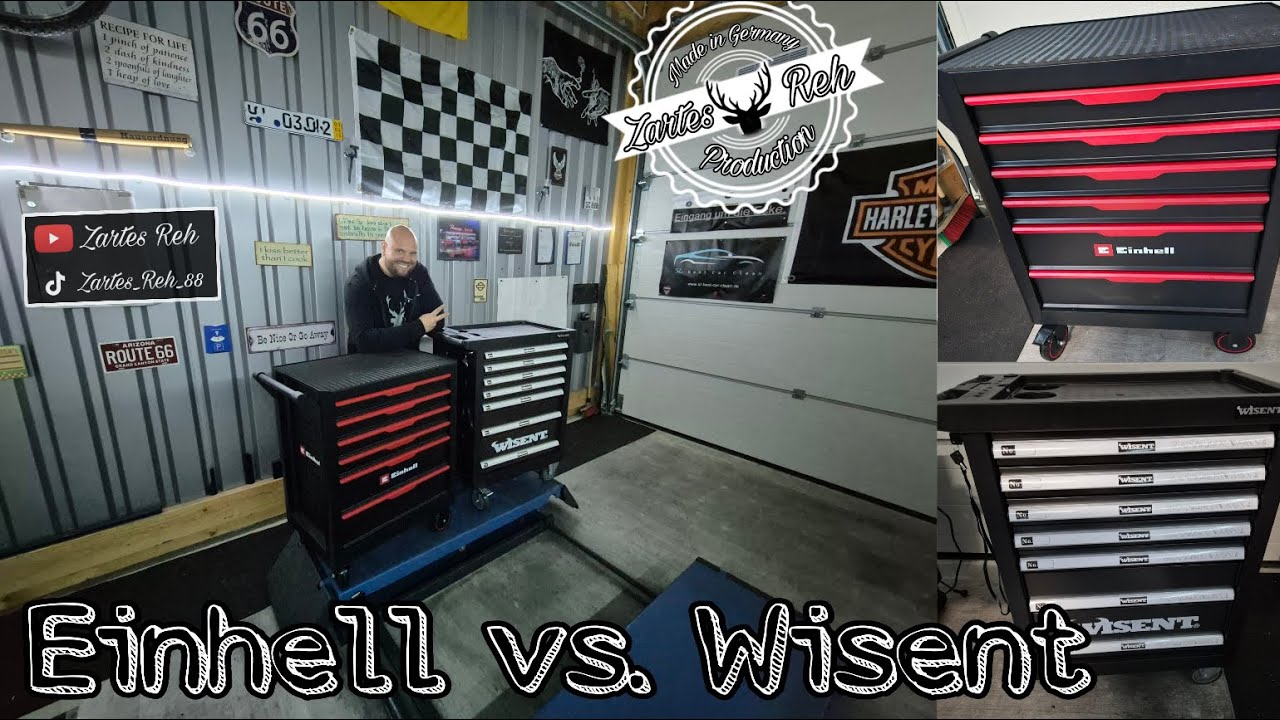 Billig Werkzeugwagen? Werkstattwagen Einhell vs Wisent vom Bauhaus https://youtu.be/-GGKKGIiBiw #4k 