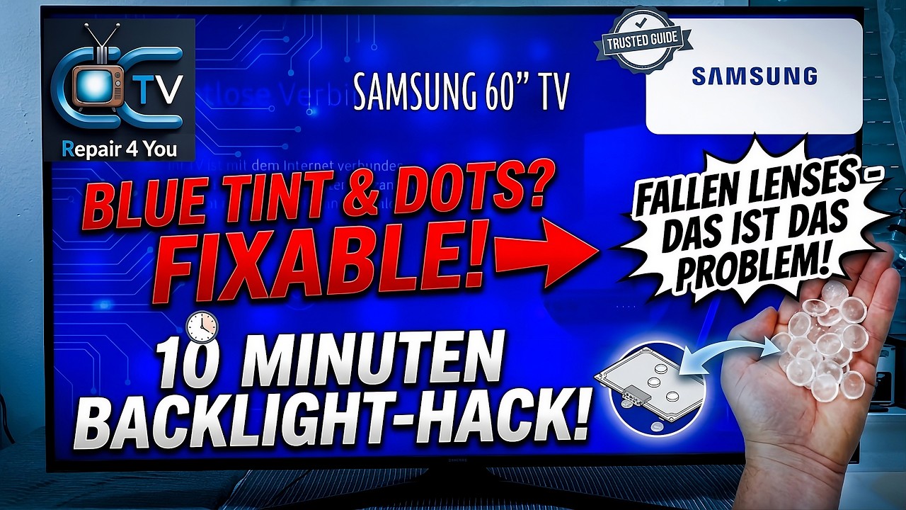 Samsung 60 Zoll UE60KU6079 Blau Weisse Punkte - Blue White Dots - LED Backlight Repair