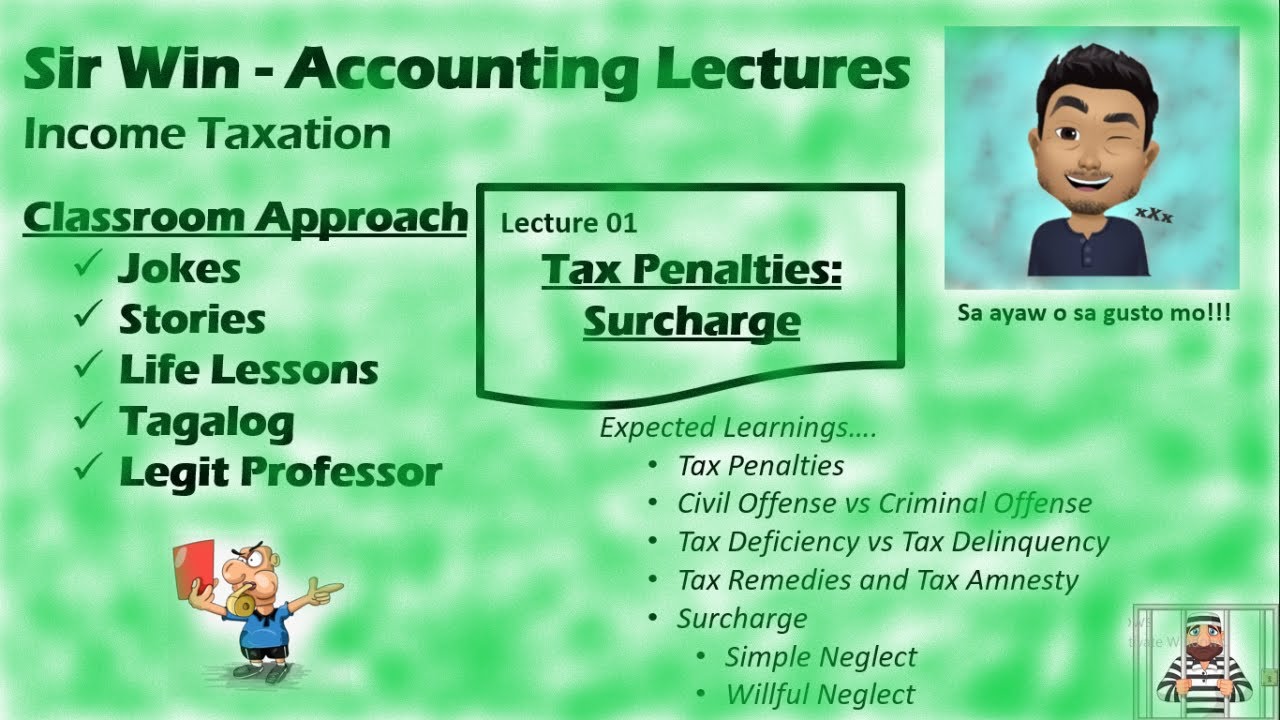 Lecture 01: Surcharge. Tax Penalties. [Income Taxation]