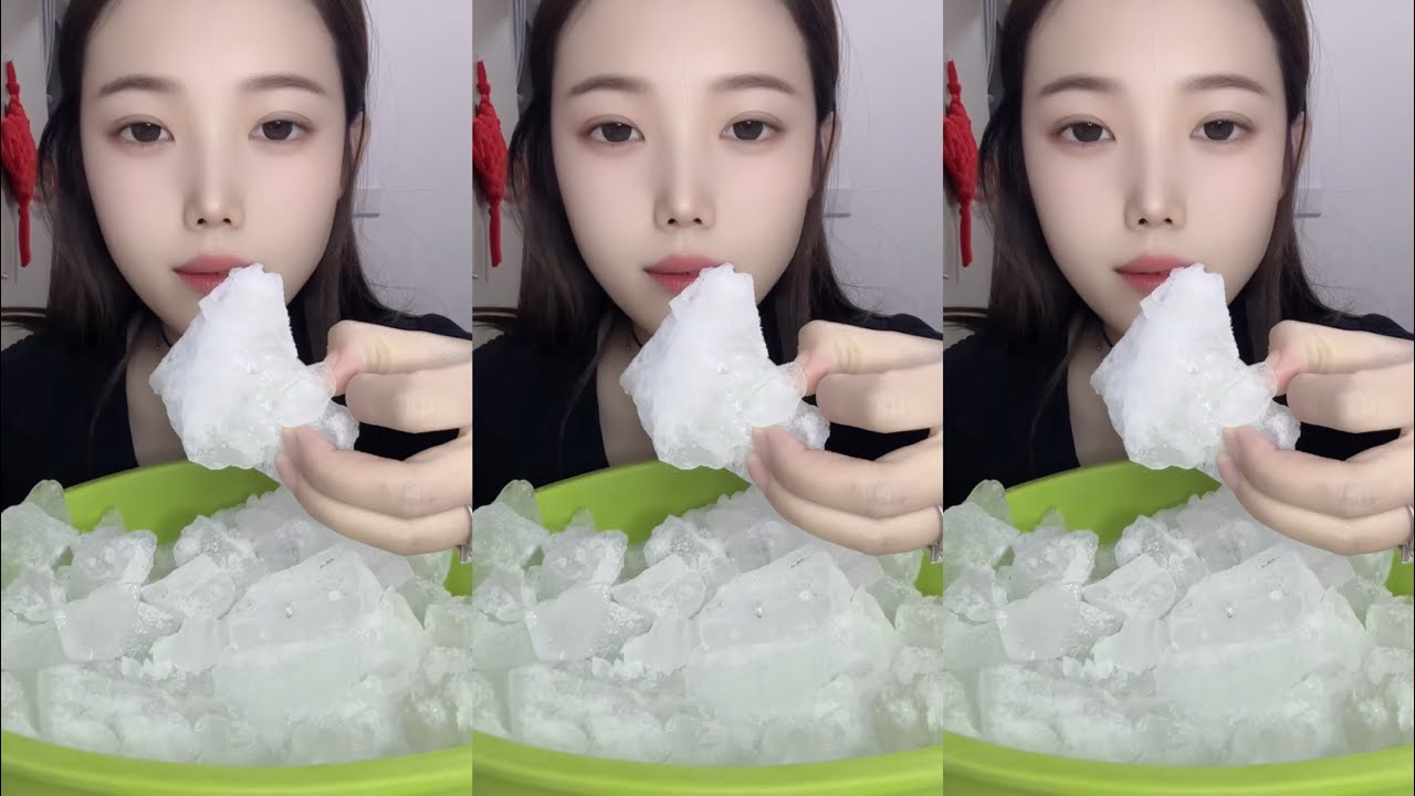 ASMR ICE EATING / ASMR MUKBANG ICE EATING SOUNDS FROM THE FROZEN WATER