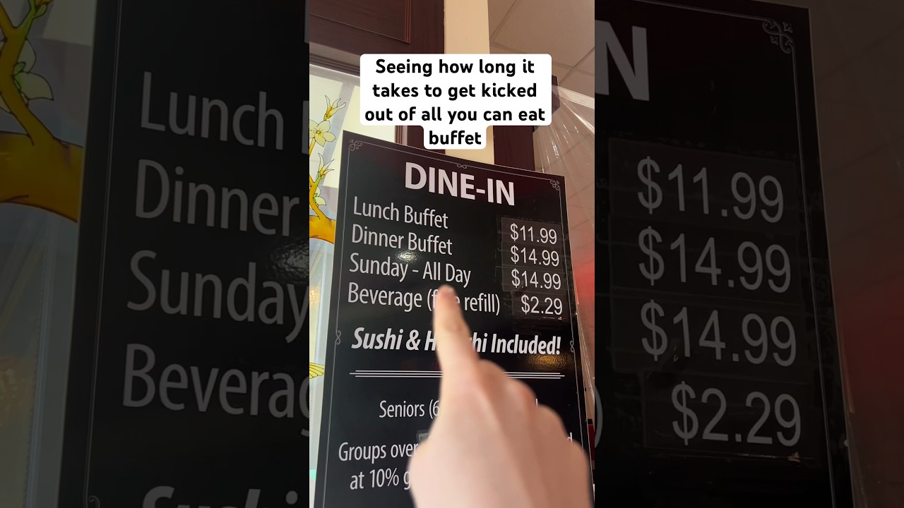 I got kicked out of the &ldquo;all you can eat &ldquo; buffet