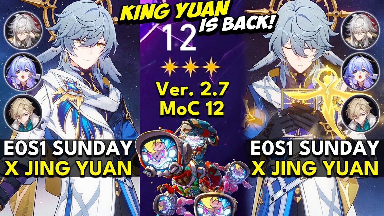 E0S1 Sunday x Jing Yuan | Memory of Chaos Floor 12 3 Stars | Honkai: Star Rail | Early Access