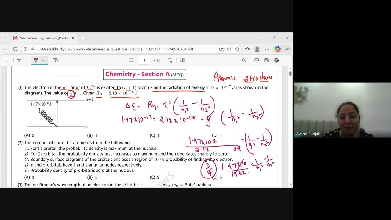 Miscellaneous Questions Practice | 12th Chemistry | 16th Jan, 2026