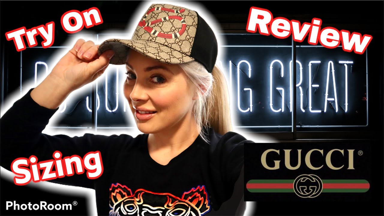 GUCCI Kingsnake Cap SIZING + REVIEW | GG Original Supreme Canvas Baseball Hat