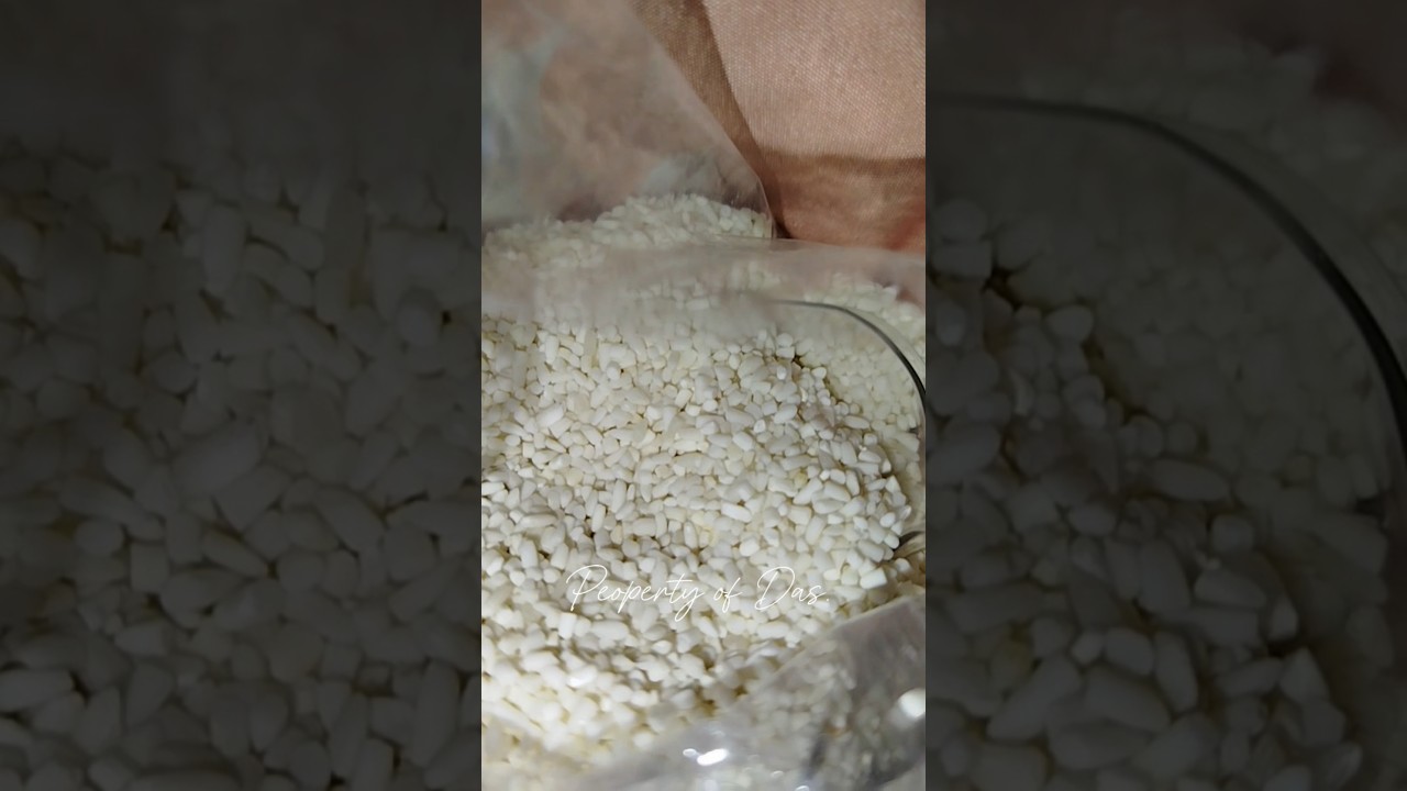 Asmr raw rice sounds|beras baru| menir ketan | broken rice 