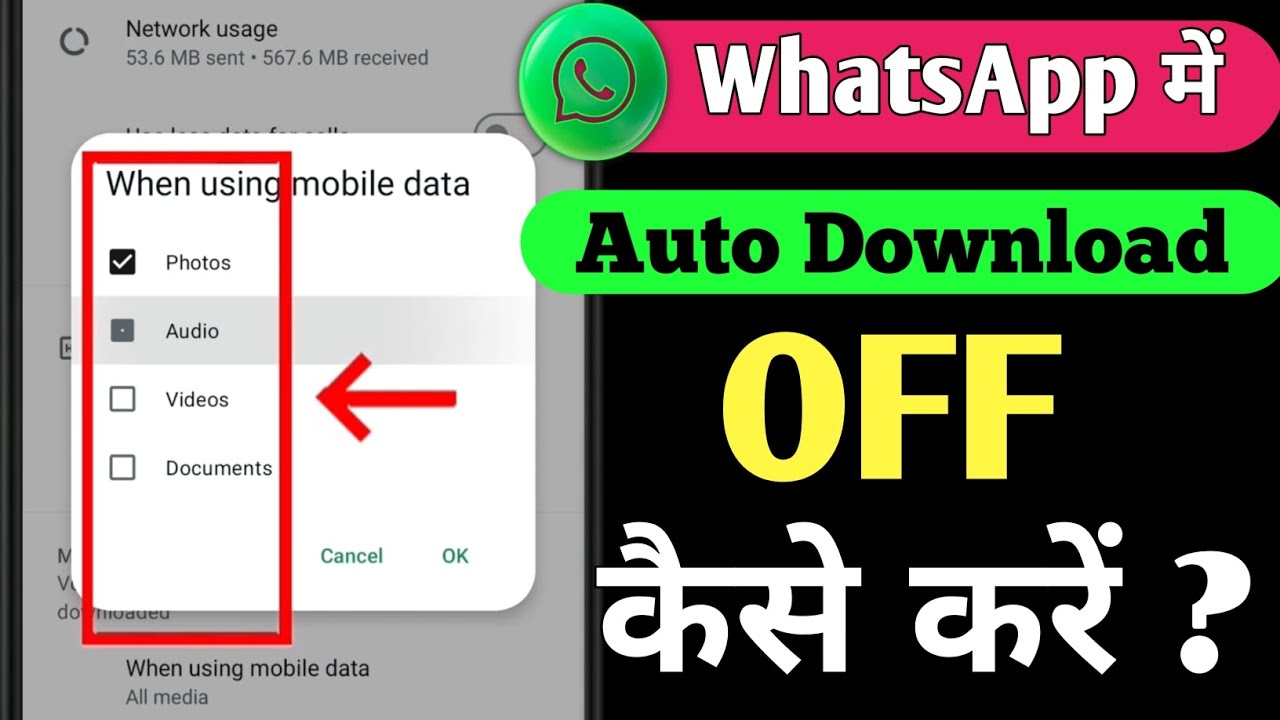 How to Stop auto Download in WhatsApp 😱। How to Stop auto Download photo And Video in WhatsApp 🔥