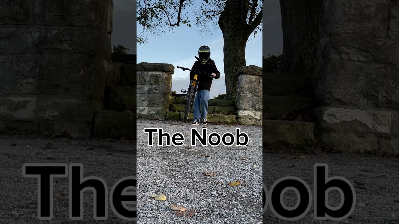 Noob vs Pro stair jump! #mtb #jump #shorts