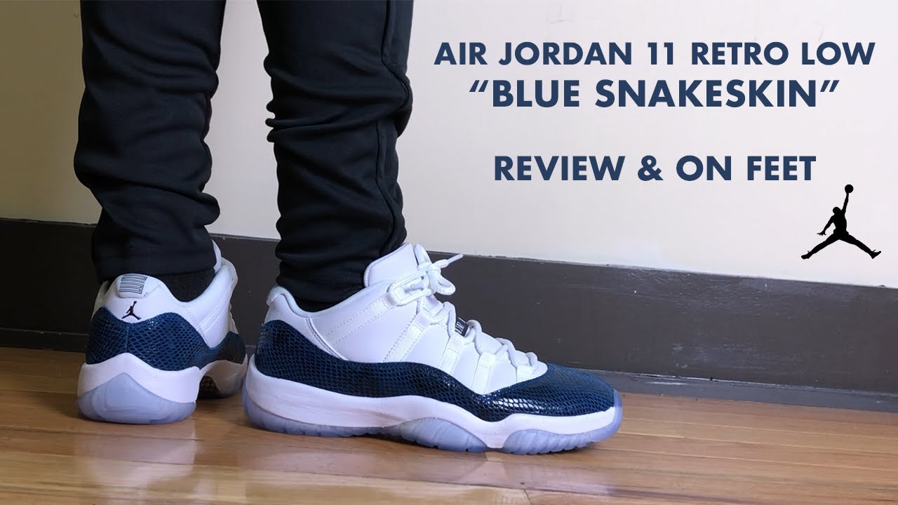 Air Jordan 11 Retro Low Blue Snakeskin Review and On Feet