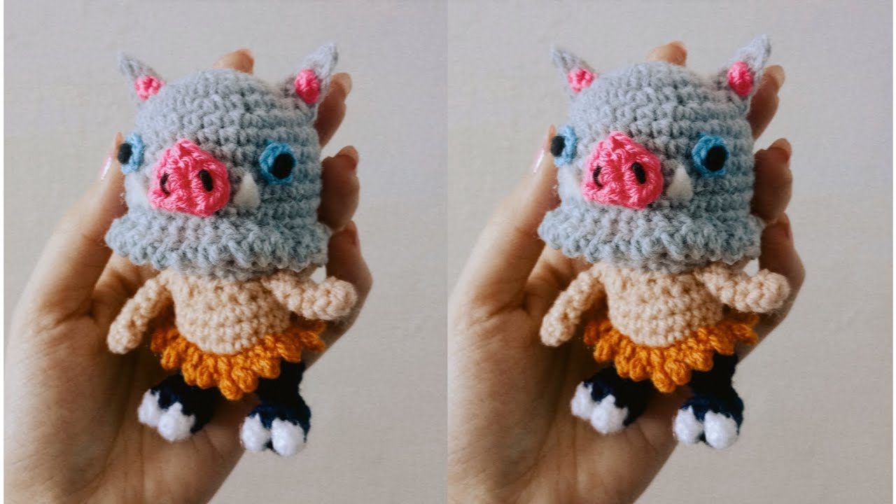 Vendí en mi emprendimiento #inosuke #tutorial #crochet #tejido #kimetsunoyaiba #demonslayer #anime 