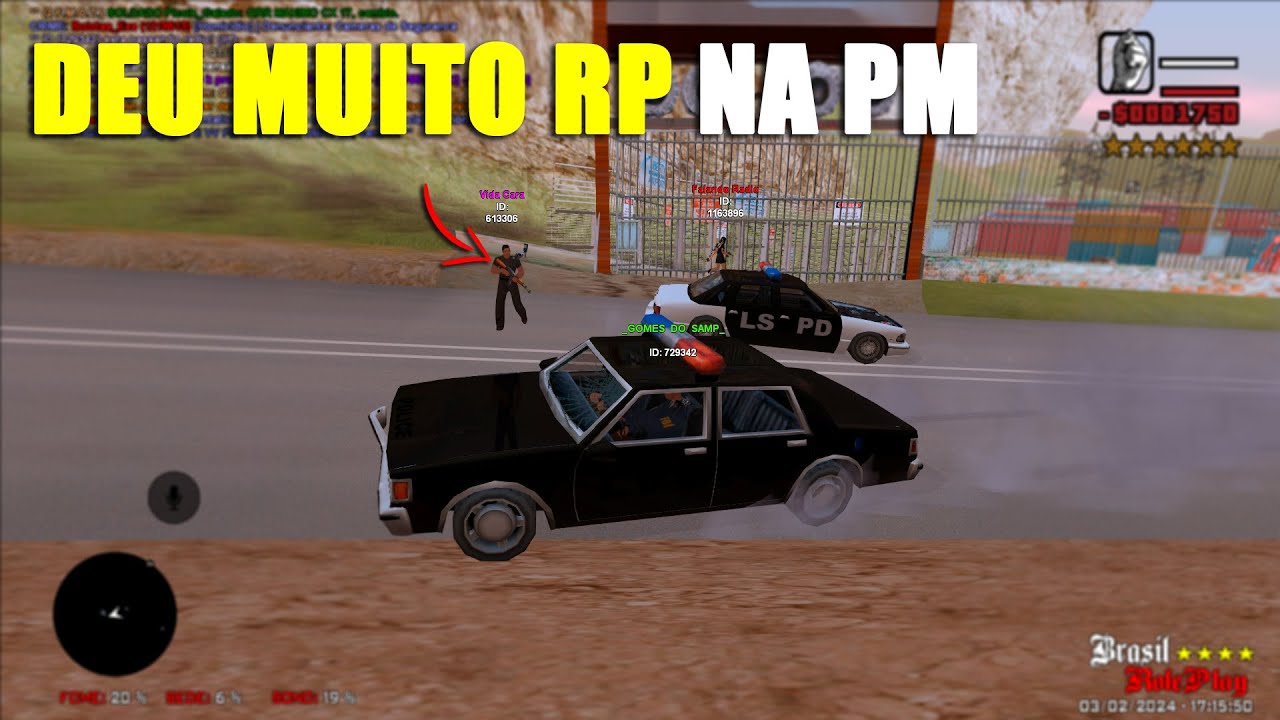 QUANDO O RP DE PM DA BOM NO BRASIL ROLEPLAY - GTA SAMP ANDROID E PC