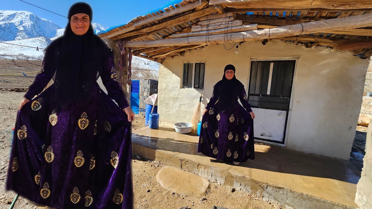 A woman and two children, nomadic life