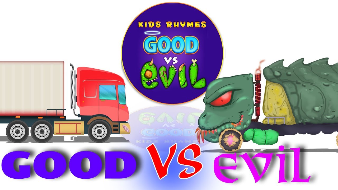 Good vs Evil | Delivery Truck | Vehicle Battles For Children | Evil cars