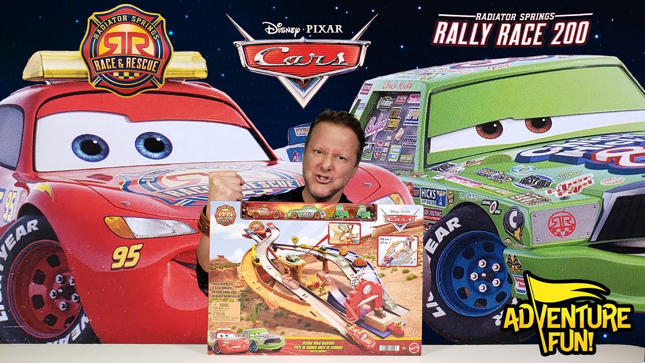 Игрушка Disney Pixar Cars Rescue Road Raceway! Обзор игрушек Cars Radiator Springs Race Racetrack!