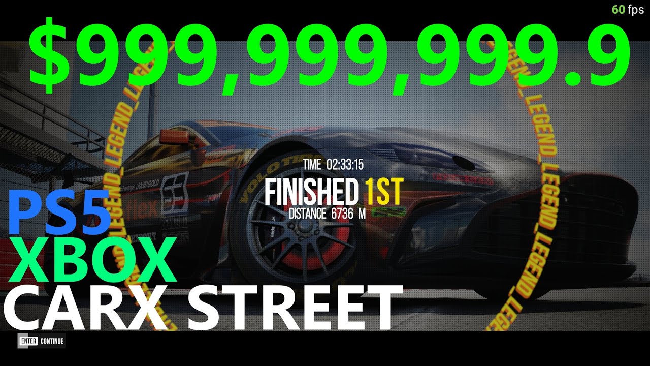 W CARX STREET CONSOLE + CROSSPLAY + CAR X STREET MONEY CHEAT MONEY HACK