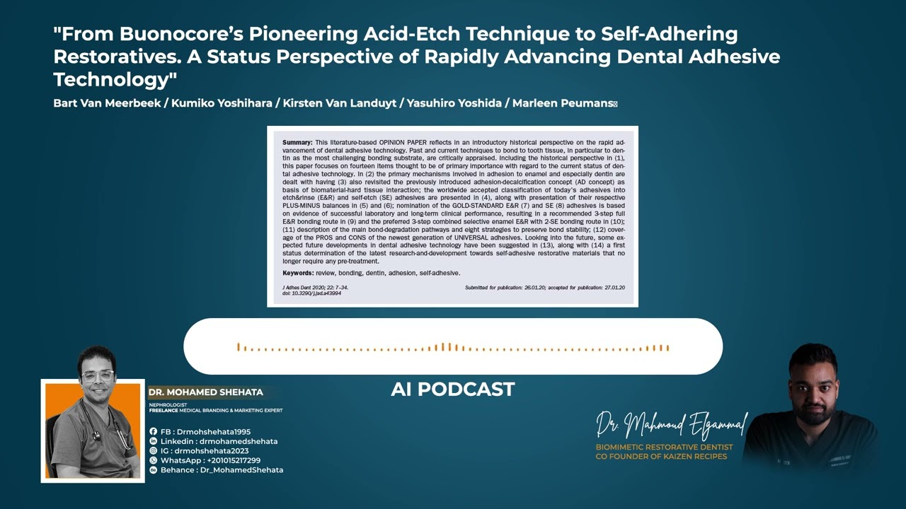 Professor Van Meerbeek’s 2020 Literature Review Article about Adhesive System - Kaizen AI Podcast