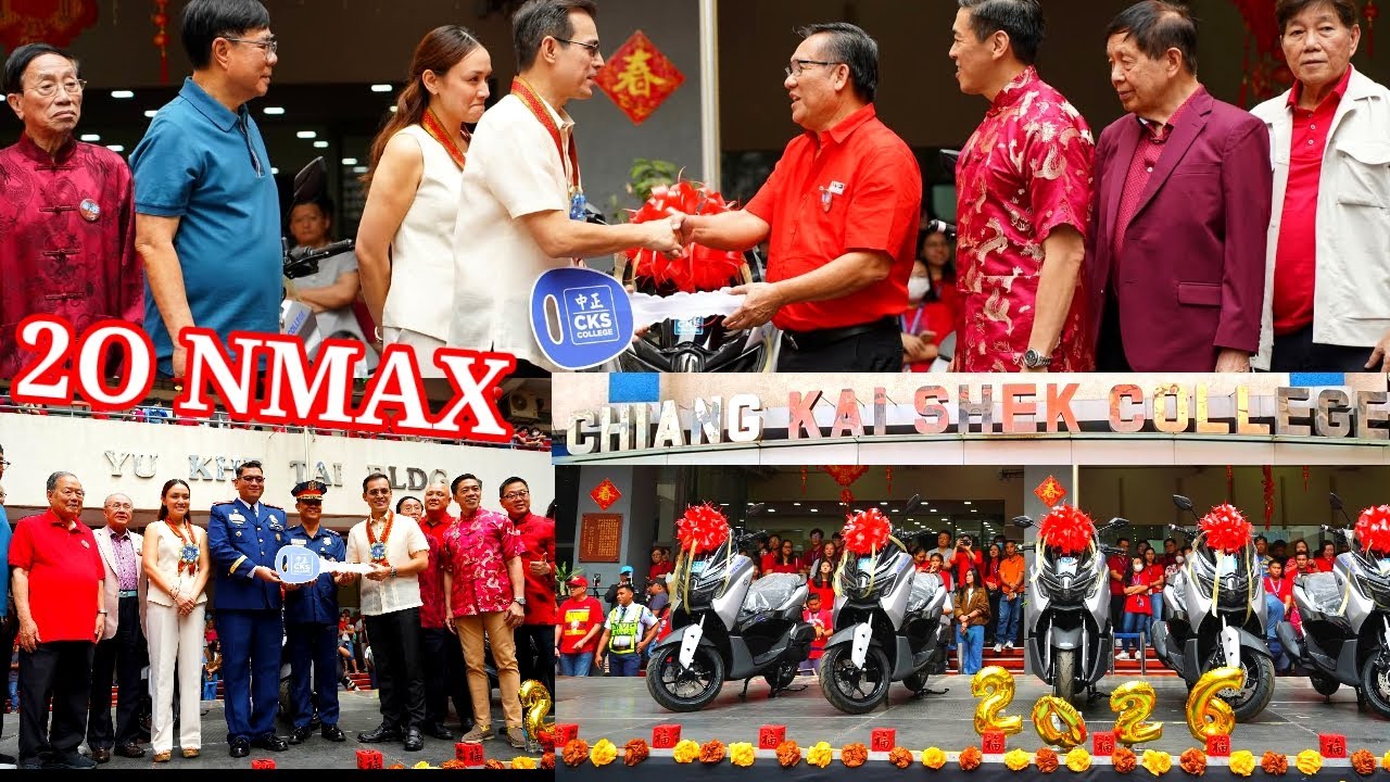 ISKO-CHI SA CHIANG KAI SHEK COLLEGE NA NAG DONATE NG 20 NMAX MOTOR SA LGU NG MANILA CITY
