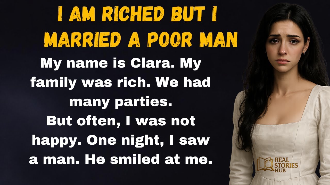 Rich Heiress Married a Poor Man ❤️ | Emotional English Story for Listening (A1–A2)