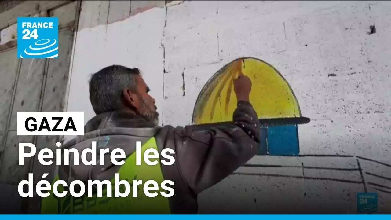 À Gaza, une ONG peint les décombres en vue du ramadan • FRANCE 24