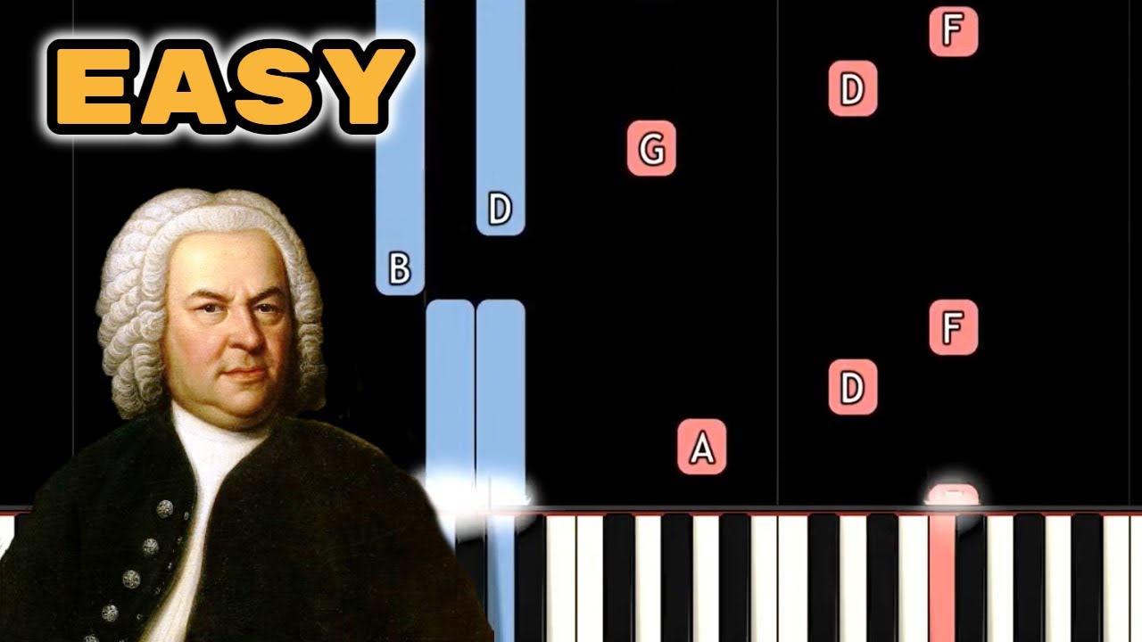 J.S. Bach Prelude in C major - Easy Piano Tutorial