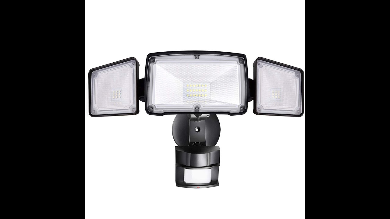 How to Install Amico 3 Head LED Security Flood Lights Motion Sensor Outdoor Adjustable