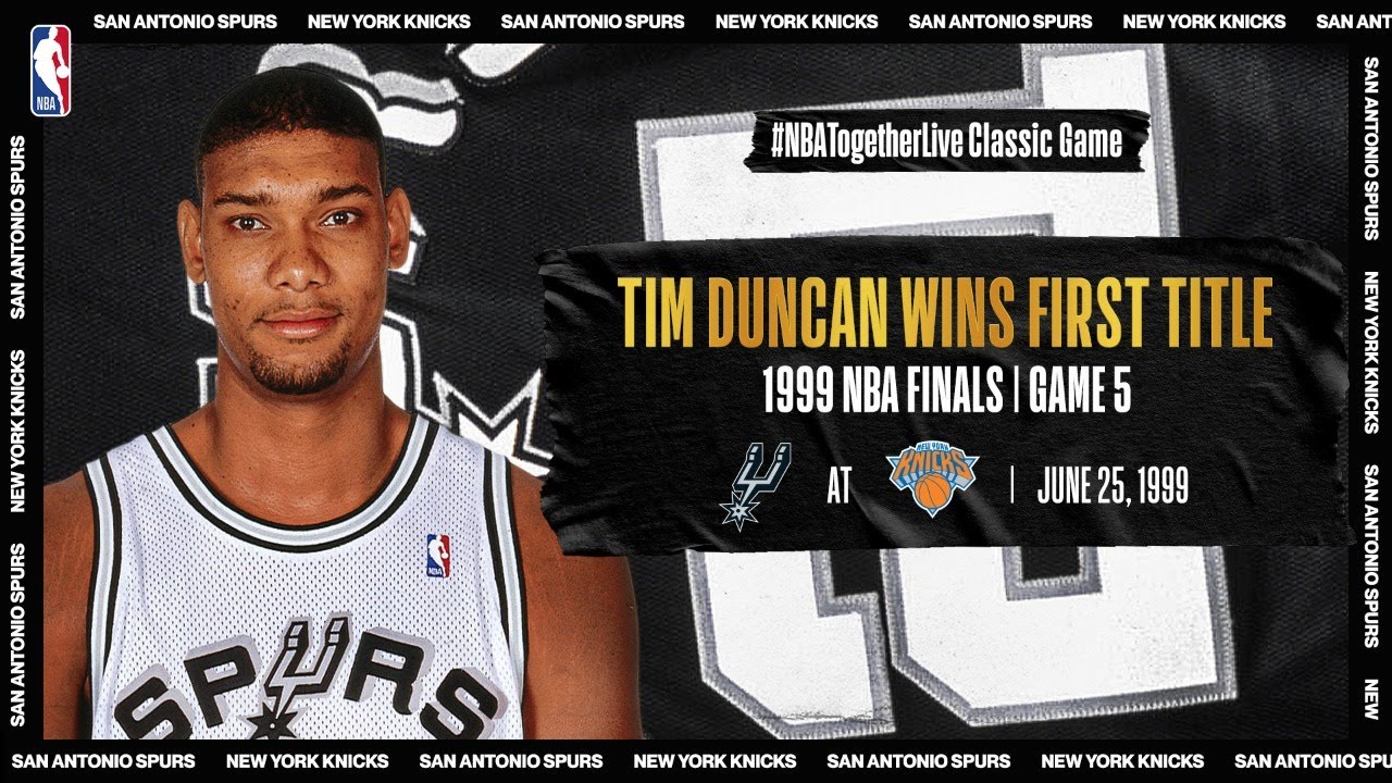 Tim Duncan leads Spurs to first championship in Game 5 of the 1999 