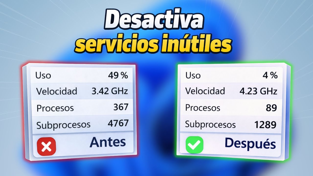 ¡Si usas Windows 11 tienes que DESACTIVAR estos SERVICIOS!