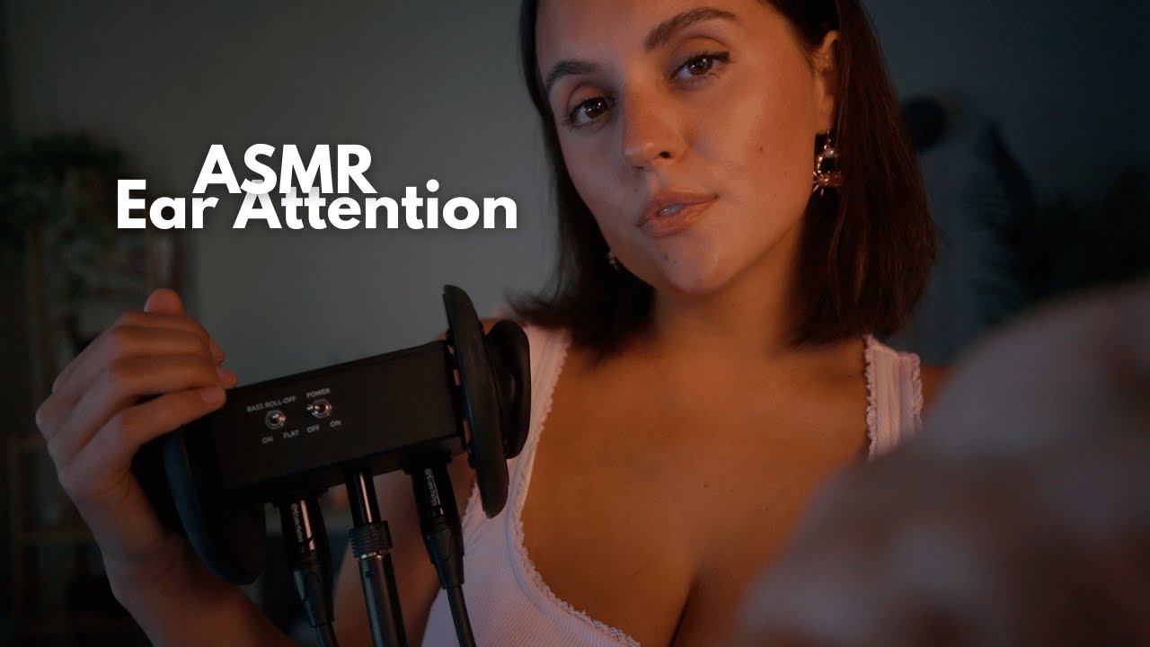 ASMR Deep Ear Attention | ear cupping, brushing, mouth sounds, & visuals 💤