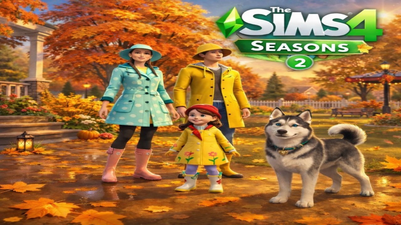 The Sims 4 Времена Года. Подожгли кучу листьев. -#2