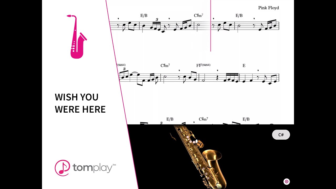 Wish you were here by Pink Floyd for Saxophone 🎷
